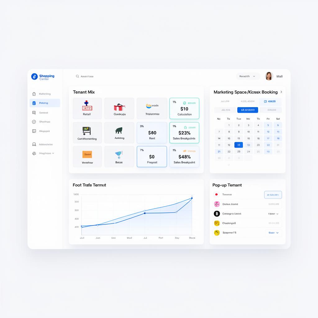Shopping Centers & Malls dashboard inside Pickspace