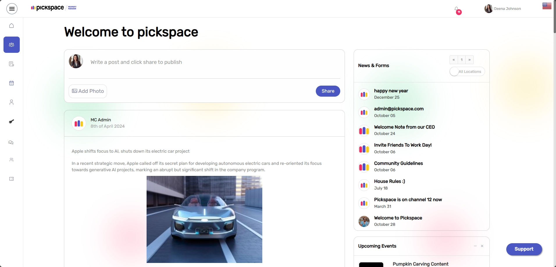 Tenant Portal Pickspace